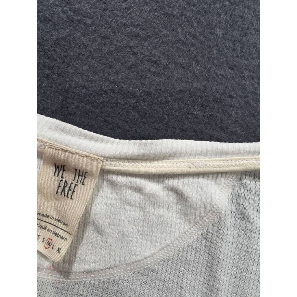 FREE PEOPLE Golden Gate oversized boho top Y2K Tee White/Ivory Medium A008481 - Picture 5 of 8